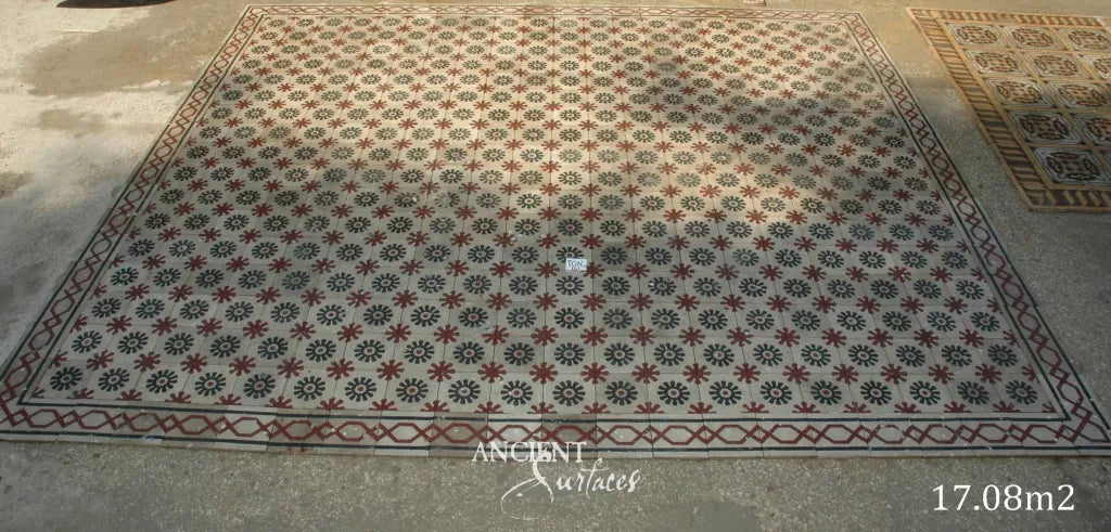 reclaimed_antique_cement_tiles_by_Ancient_Surfaces_handmade_Mediterranean_floor_wall_tiles_vintage_geometric_and_floral_designs_luxury_interior_exterior_restoration