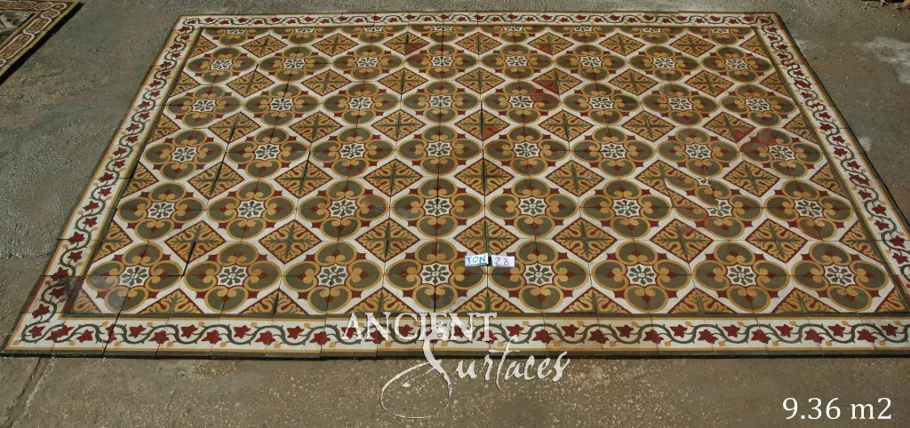 reclaimed_antique_cement_tiles_by_Ancient_Surfaces_handmade_Mediterranean_floor_wall_tiles_vintage_geometric_and_floral_designs_luxury_interior_exterior_restoration