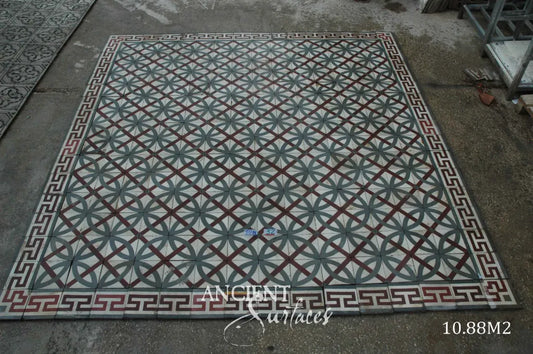 reclaimed_antique_cement_tiles_by_Ancient_Surfaces_handmade_Mediterranean_floor_wall_tiles_vintage_geometric_and_floral_designs_luxury_interior_exterior_restoration