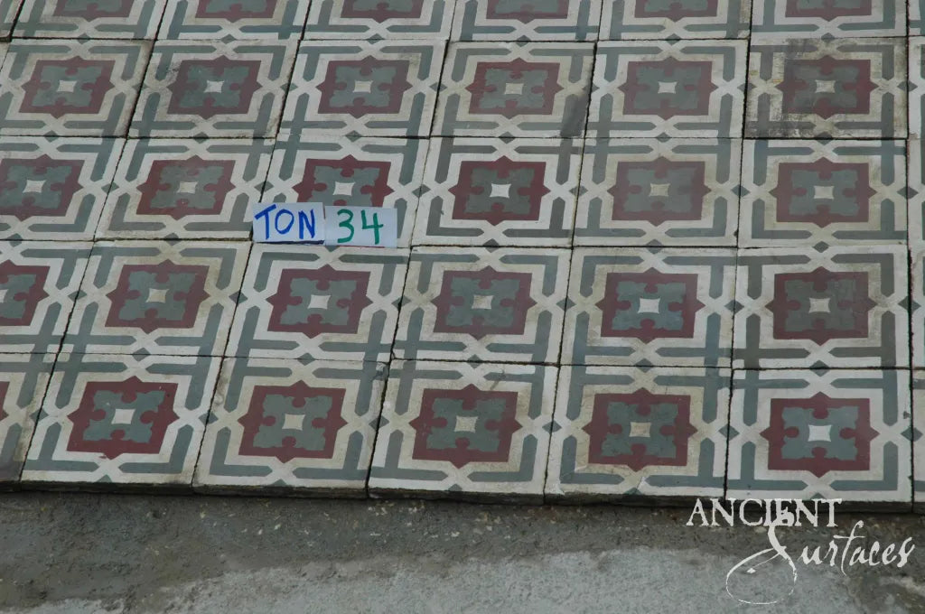 reclaimed_antique_cement_tiles_by_Ancient_Surfaces_handmade_Mediterranean_floor_wall_tiles_vintage_geometric_and_floral_designs_luxury_interior_exterior_restoration