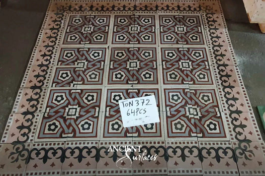 reclaimed_antique_cement_tiles_by_Ancient_Surfaces_handmade_Mediterranean_floor_wall_tiles_vintage_geometric_and_floral_designs_luxury_interior_exterior_restoration