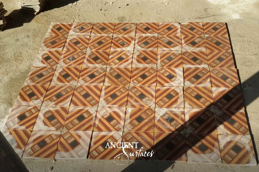 reclaimed_antique_cement_tiles_by_Ancient_Surfaces_handmade_Mediterranean_floor_wall_tiles_vintage_geometric_and_floral_designs_luxury_interior_exterior_restoration