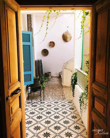 reclaimed_antique_cement_tiles_by_Ancient_Surfaces_handmade_Mediterranean_floor_wall_tiles_vintage_geometric_and_floral_designs_luxury_interior_exterior_restoration