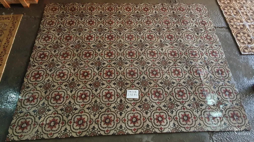 reclaimed_antique_cement_tiles_by_Ancient_Surfaces_handmade_Mediterranean_floor_wall_tiles_vintage_geometric_and_floral_designs_luxury_interior_exterior_restoration